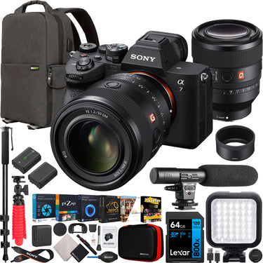 Sony a7 IV Full Frame Mirrorless Camera + FE 50mm F1.2 GM Lens Kit SEL50F12GM Bundle
