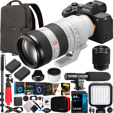 Sony a7 IV Full Frame Mirrorless Camera + 70-200mm F2.8 GM II + 28-70mm 2 Lens Bundle