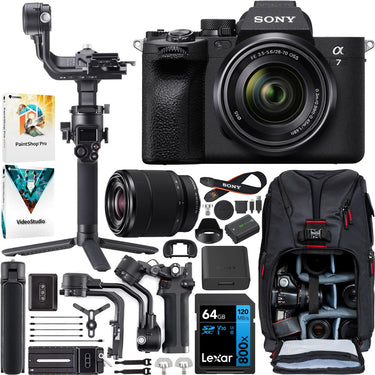 Sony a7 IV Full Frame Mirrorless Camera + 28-70mm Kit Lens + DJI RSC 2 Gimbal Bundle