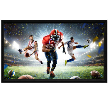 General Brand 120" Home Theater Projector Screen 16:9 Indoor Outdoor Folding with Mount Hooks