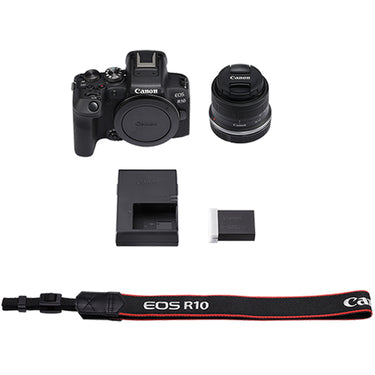 Canon EOS R10 Mirrorless APS-C Camera with RF-S 18-45MM F4.5-6.3 IS STM Lens 5331C009