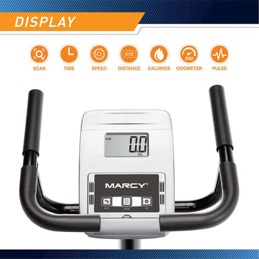 Marcy Magnetic Recumbent Exercise Bike w/ 8 Resistance Levels + Wireless Sport Earbuds