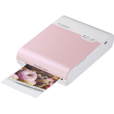 Canon SELPHY Square QX10 Compact Photo Printer Pink + Case and 1 Year Warranty