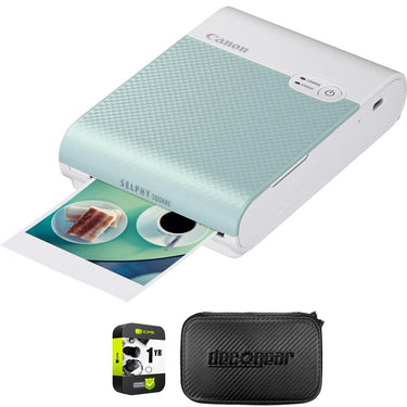 Canon SELPHY Square QX10 Compact Photo Printer Green + Case and 1 Year Warranty