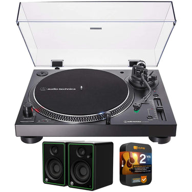 Audio-Technica Wireless Direct-Drive Turntable Black + Mackie CR4-XBT Monitors