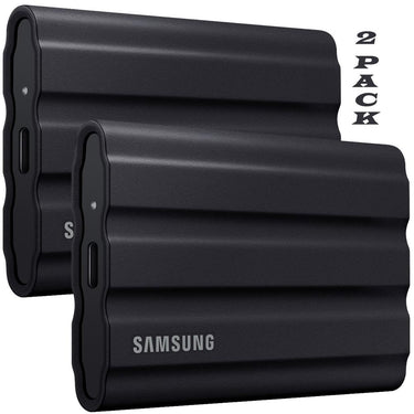 Samsung MU-PE2T0S/AM T7 Shield Portable Solid State Drive 2TB 2022 Black - (2-Pack)
