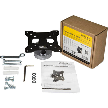 Startech ARMWALL Fixed TV Wall Mount for 13"-34" Screens, Black/Silver