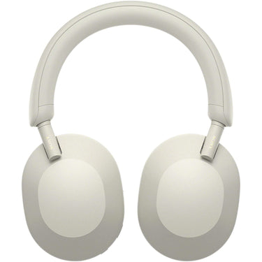 Sony WH-1000XM5 Wireless Noise Canceling Headphones, Silver + Wood Headphone Stand