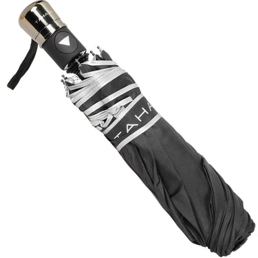 Tahari T4591 Collapsible Umbrella, Black/White