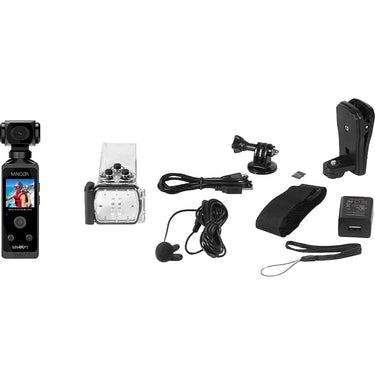 Minolta MN4KP1 4K Ultra HD Pocket Camcorder w/WiFi & Waterproof Housing Open Box