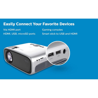 Philips NeoPix Easy 2+ HD LCD Projector with Built-in Media Player - Open Box