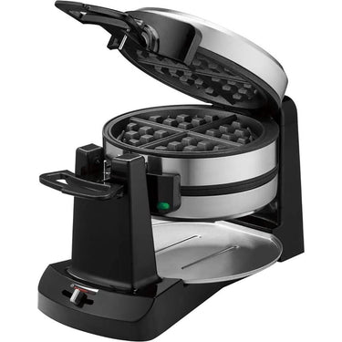 Cuisinart Double Flip Belgian Waffle Maker Black/Stainless with 1 Year Warranty