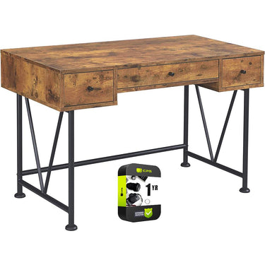 Coaster Furniture Analiese 3-Drawer Writing Desk Antique with 1 Year Warranty