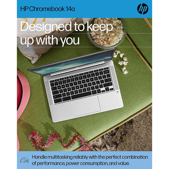 Hewlett Packard Chromebook 14a-na0200nr 14", Intel Celeron, 4GB Memory, 64GB eMMC, Chrome OS
