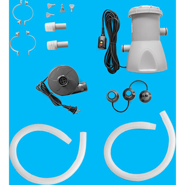 Deco Home 12FT x 30IN Inflatable Pool + Filter Pump & Air Compressor - Open Box