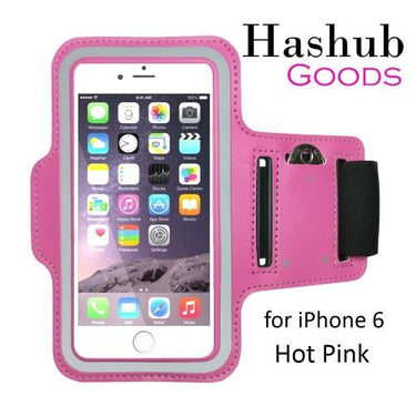 Hashub Goods Sports Running Armband for iPhone 6/Galaxy Alpha/Sony Z3/Moto X in Hot Pink