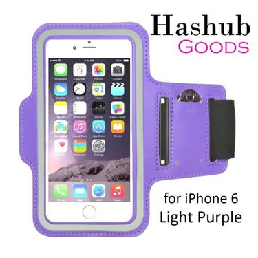 Hashub Goods Sports Running Armband for iPhone 6/Galaxy Alpha/Sony Z3/Moto X in Light Purple