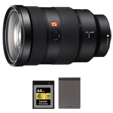 Sony FE 24-70mm F2.8 GM Full Frame G Master E-Mount Zoom Lens w/Lexar Card +SSD Kit