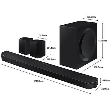 Samsung 11.1.4ch Soundbar w/ Wireless Dolby Atmos & Rear Speakers, 2022 Open Box
