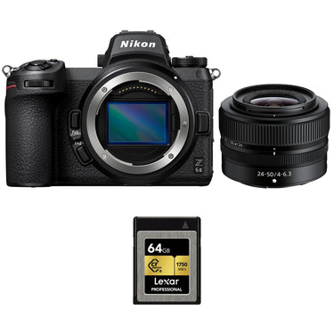 Nikon Z6II 24.5MP Mirrorless Camera Full Frame w/Nikon 24-50mm Lens +Lexar 64GB Card