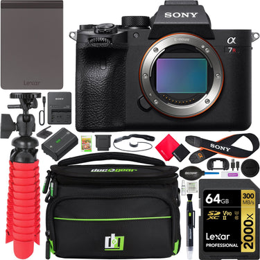 Sony a7R IV Mirrorless Full Frame Camera Body Kit + 512GB SSD Drive + Case Bundle