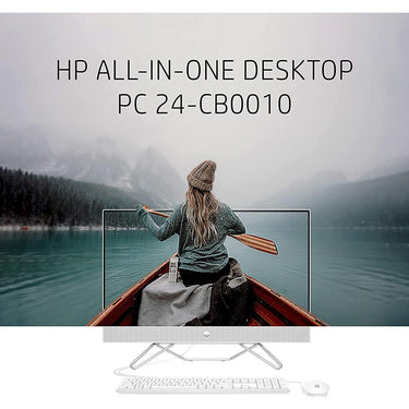 Hewlett Packard 23.8" Intel Celeron J4025 4GB/256GB SSD All-in-One Desktop PC, 24-cb0110