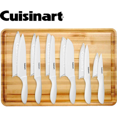 Cuisinart Advantage 12-Piece White Knife Set with Blade Guards C55-12PCWH - Open Box