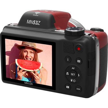 Minolta Pro Shot 16MP Digital Camera with 53x Optical Zoom - Red - Open Box