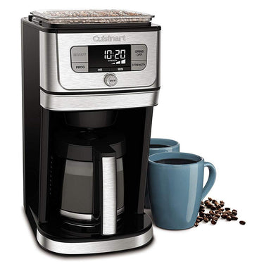 Cuisinart Burr Grind & Brew 12 Cup Coffeemaker + Stainless Steel Ice Cubes + Travel Mug