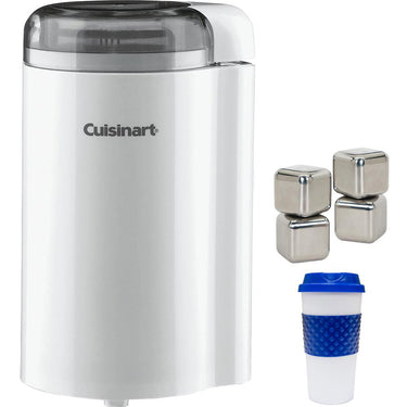 Cuisinart DCG-20N Coffee Bar Coffee Grinder + Deco Stainless Steel Ice Cubes + Travel Mug
