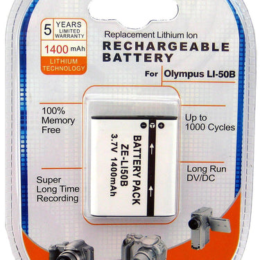 Zeikos ZE-LI50B Rechargeable Lithium Replacement Battery (White )
