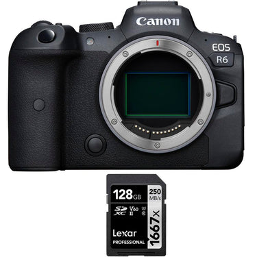 Canon EOS R6 Full Frame Mirrorless Camera Body w/ CMOS Sensor IBIS & 4K Video Bundle