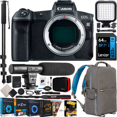 Canon EOS R Full Frame Mirrorless Camera with 4K Video 30.3MP CMOS Sensor Body Bundle