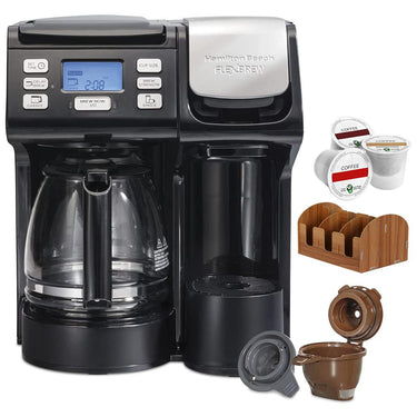 Hamilton Beach FlexBrew Trio 3-way Coffee Maker Black + Coffee Caddy and K-Cups