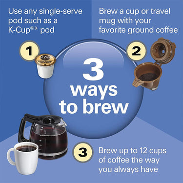Hamilton Beach FlexBrew Trio 3-way Coffee Maker Black + Coffee Caddy and K-Cups