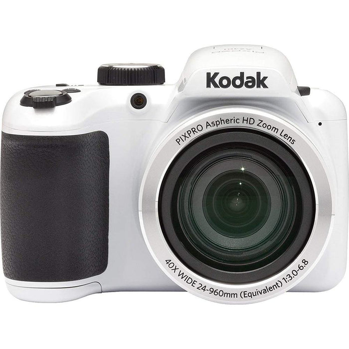 Kodak PIXPRO 16MP 40X Digital Point & Shoot Camera w/ HD Video & 3" LCD AZ401-WH White