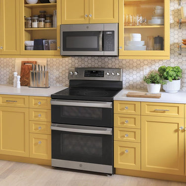 GE 1.7 Cu. Ft Over-the-Range Fingerprint Resistant Microwave Oven Steel Open Box