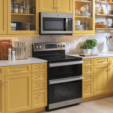 GE 1.7 Cu. Ft Over-the-Range Fingerprint Resistant Microwave Oven Steel Open Box