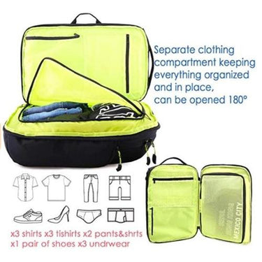 Swissdigital Java Business Travel Backpack and 17" Laptop Case, Black/Green (SD-805)