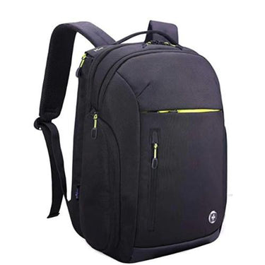 Swissdigital Java Business Travel Backpack and 17" Laptop Case, Black/Green (SD-805)