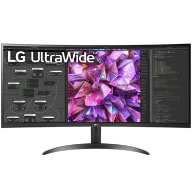 LG 34WQ60C-B 34" 21:9 Curved UltraWide QHD PC Monitor w/ Accessories Bundle