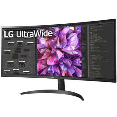 LG 34WQ60C-B 34" 21:9 Curved UltraWide QHD PC Monitor w/ Accessories Bundle