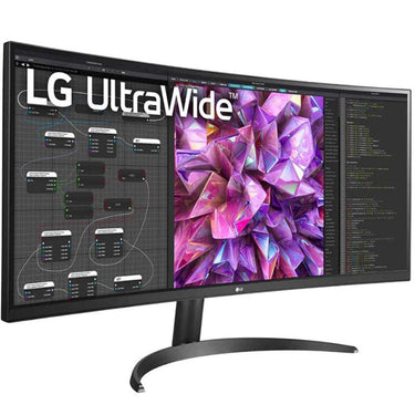LG 34WQ60C-B 34" 21:9 Curved UltraWide QHD PC Monitor w/ Accessories Bundle