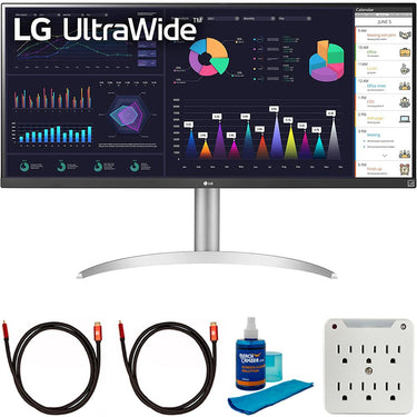LG 34" 21:9 UltraWide Full HD 2560 x 1080 100Hz IPS Monitor with Cleaning Bundle