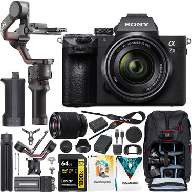 Sony a7 III Mirrorless Full Frame Camera + 28-70mm Lens Kit + DJI RS 3 Gimbal Bundle