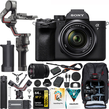 Sony a7 IV Mirrorless Full Frame Camera + 28-70mm Lens Kit + DJI RS 3 Gimbal Bundle