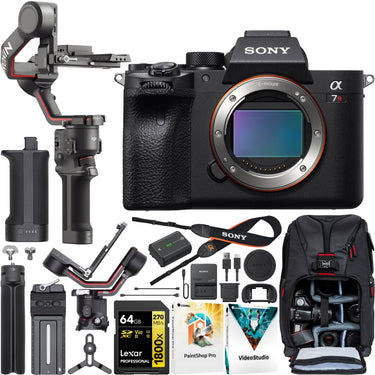 Sony a7R IV Mirrorless Full Frame Camera Body Kit + DJI RS 3 Gimbal Stabilizer Bundle