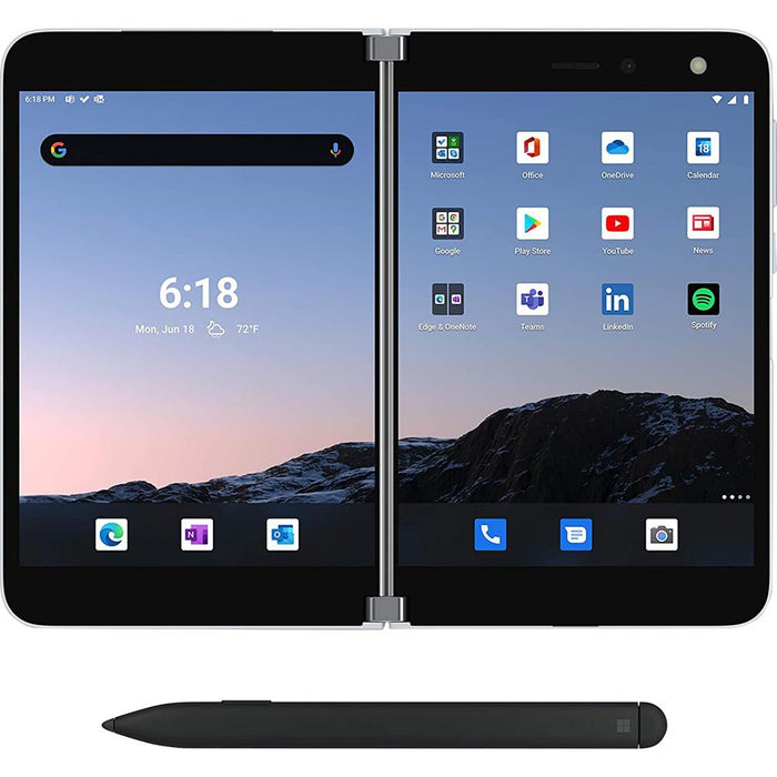 Microsoft Surface Duo 256GB (Unlocked) Folding 2 Screen Smartphone, Glacier - TGM-00001