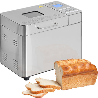 Deco Chef 2 LB Stainless Steel Bread Maker with 25 Smart Cooking Programs and Accessories