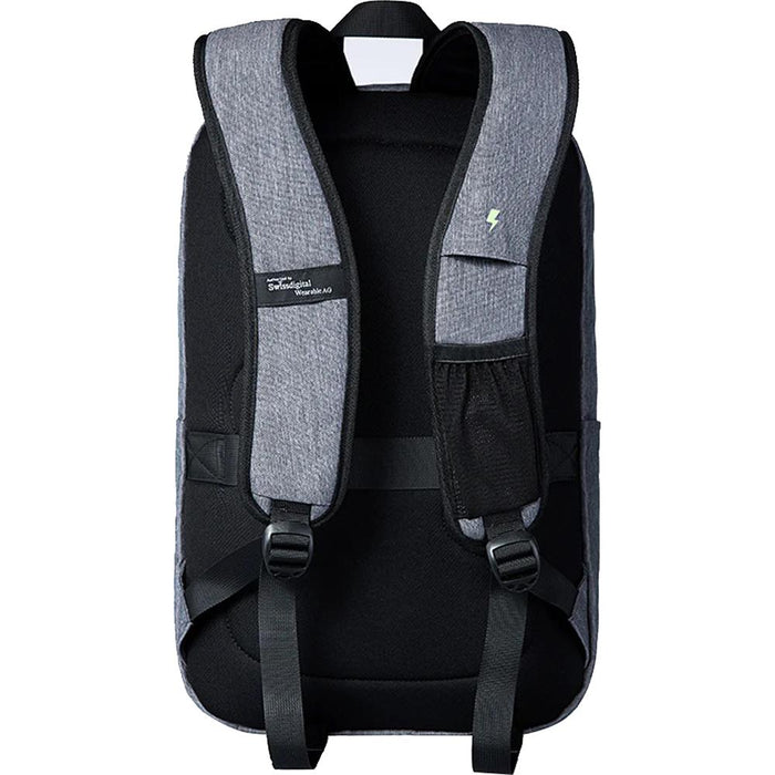 Swissdigital SD712-B Empere Two-Tone Gray Backpack with Laptop Pocket, USB Port